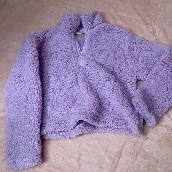 Girls Sherpa 1/4 Zip💜 - Picture 1 of 4